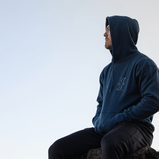 plain navy blue hoodie