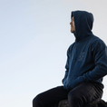 Load image into Gallery viewer, plain navy blue hoodie
